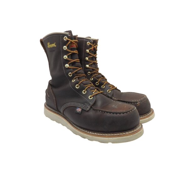 Thorogood Men's 8" Steel Toe WP Wedge Sole Work Boots (USA) 804-3800 Brown 11EE - Picture 1 of 8